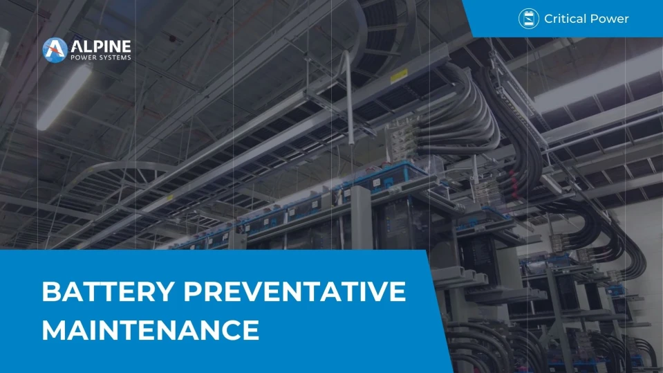 Alpine is dedicated to creating a preventative maintenance program specifically for your battery system's performance, averting preventable failures, ensuring safety, and maintaining system functionality during power outages.